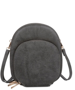 Fashion Oval Shape Crossbody Bag BL004 CHARCOAL